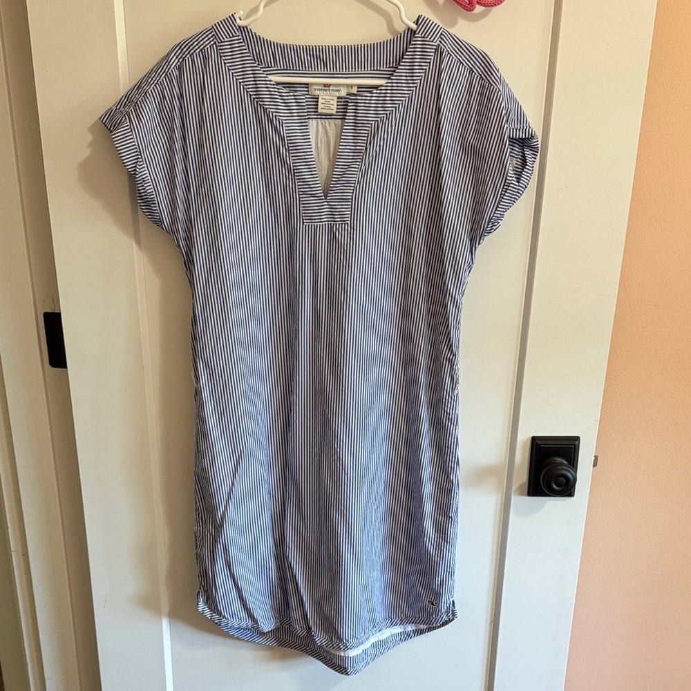 Blue Striped Women's Dress